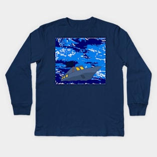 Ocean: A Battle Against Nature's Wrath Kids Long Sleeve T-Shirt